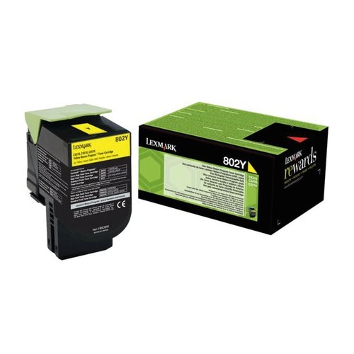 Lexmark 802Y Amarillo Cartucho de Tóner Estándar