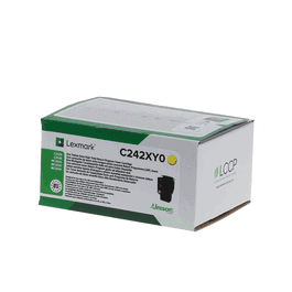 Lexmark C242XY0 Tóner Amarillo - Cartucho de Tinta Compatible para Impresoras Lexmark
