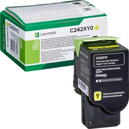 Lexmark C242XY0 Cartucho de Tóner Amarillo Extra Alto Rendimiento