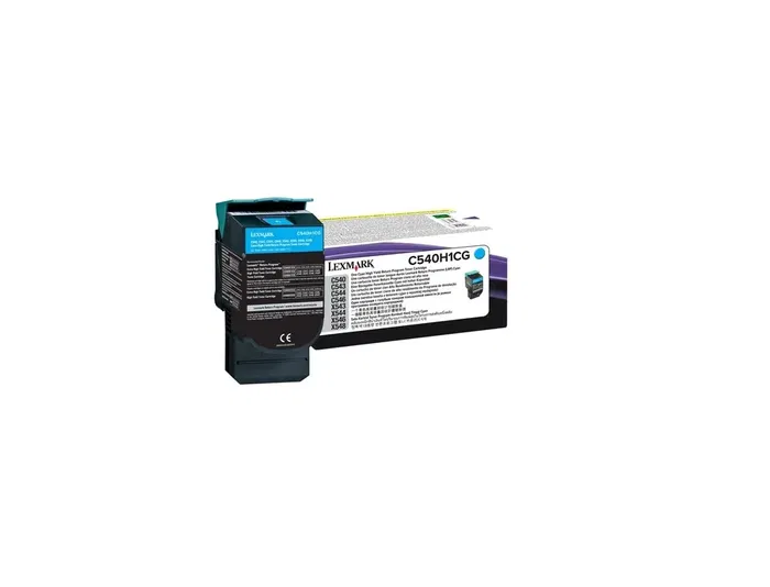 Lexmark Toner Laser C540H1CG Cian Original para C540/C543/C544/X543/X544 Rendimiento 2000 Páginas