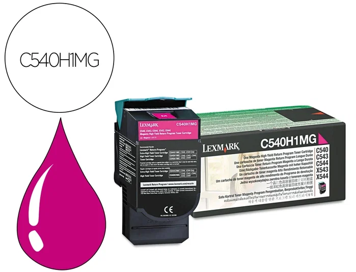 Lexmark C540H1MG Toner Magenta de alto rendimiento