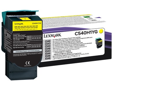 Lexmark C540H1YG Tóner Amarillo para C540/543/544 Lexmark C540H1YG Tóner Amarillo para C540/543/544