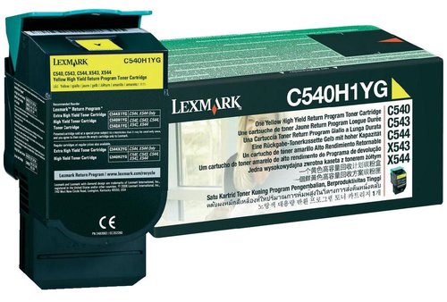 Lexmark C540H1YG Tóner Amarillo para C540/543/544