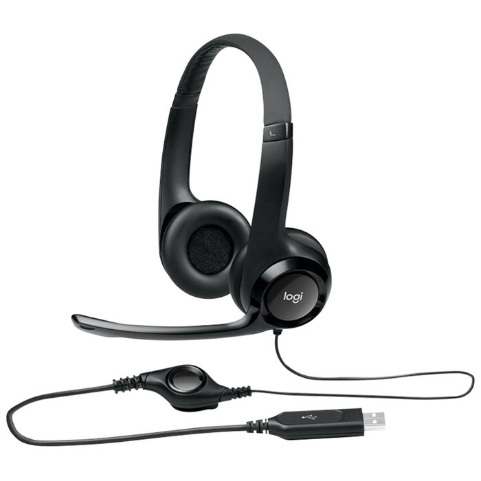 Logitech H390 Auriculares USB Negros