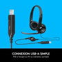Logitech H390 Auriculares USB Negros