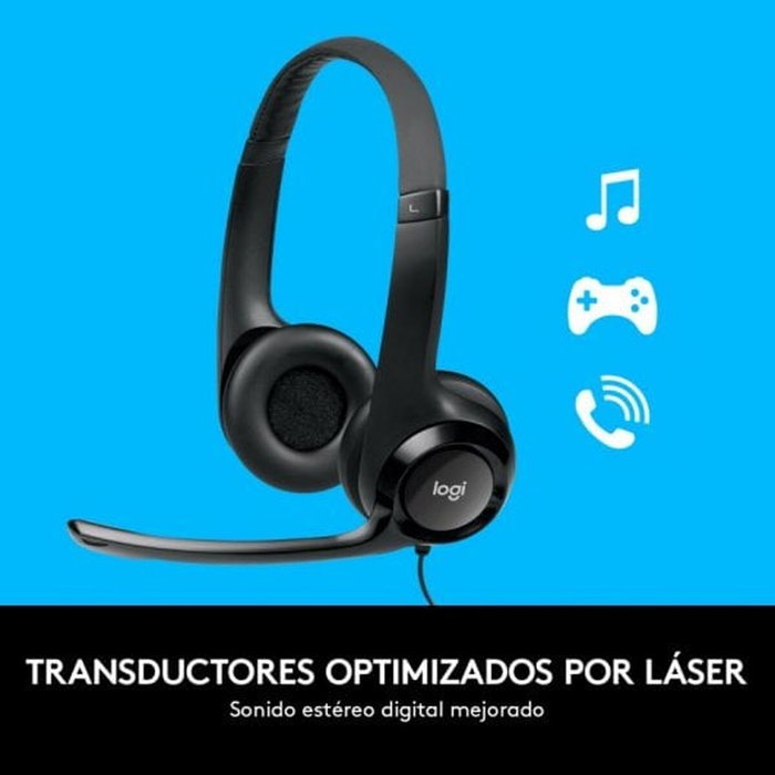 Logitech H390 Auriculares USB Negros