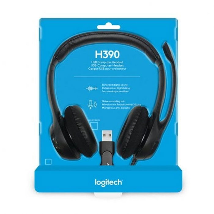 Logitech H390 Auriculares USB Negros