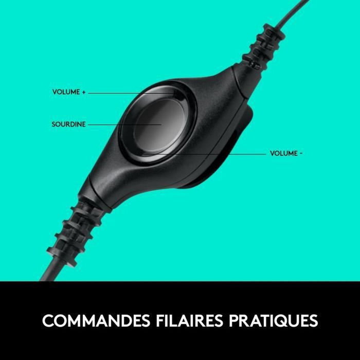 Logitech H390 Auriculares USB Negros