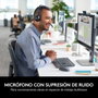 Logitech H390 Auriculares USB Negros