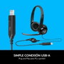 Logitech H390 Auriculares USB Negros