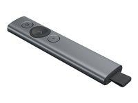 Logitech Spotlight Mando a distancia inalámbrico Gris Pizarra