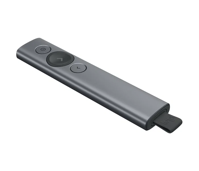 Logitech Spotlight Mando a distancia inalámbrico Gris Pizarra