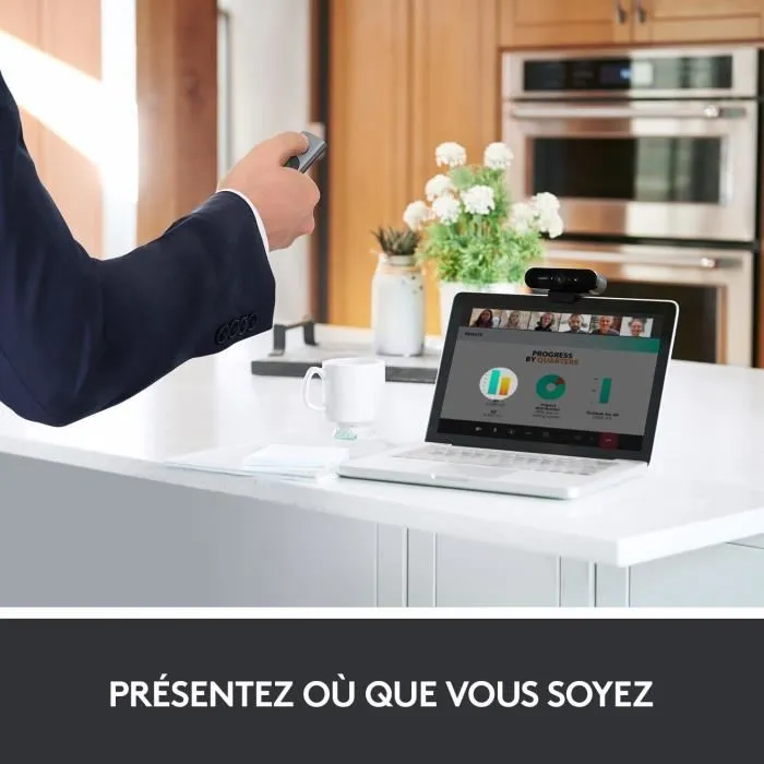 Logitech Spotlight Mando a distancia inalámbrico Gris Pizarra