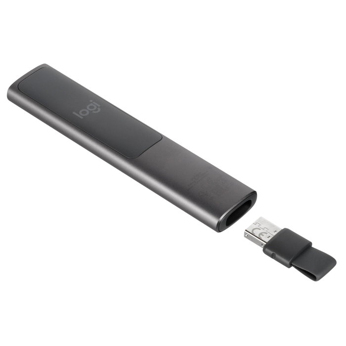 Logitech Spotlight Mando a distancia inalámbrico Gris Pizarra