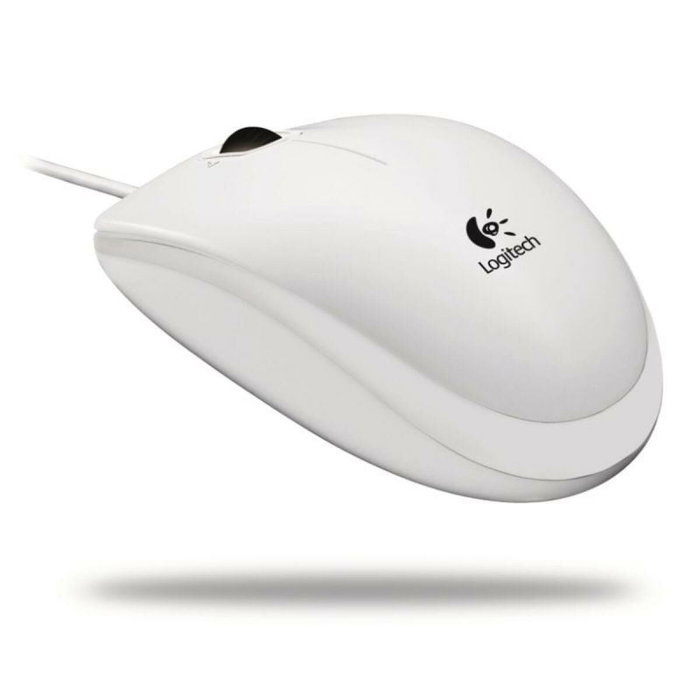 Logitech B100 Ratón Óptico USB Blanco