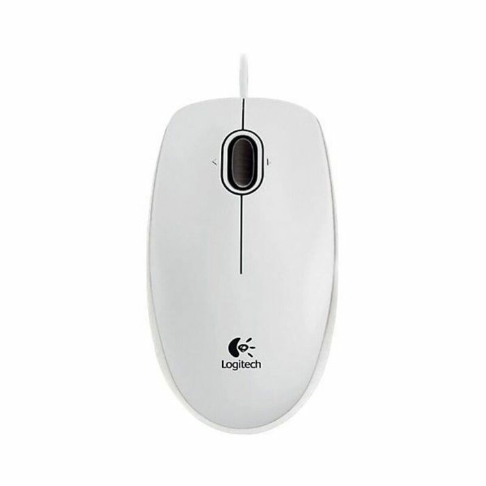 Logitech B100 Ratón Óptico USB Blanco