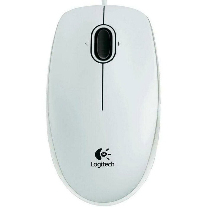 Logitech B100 Ratón Óptico USB Blanco