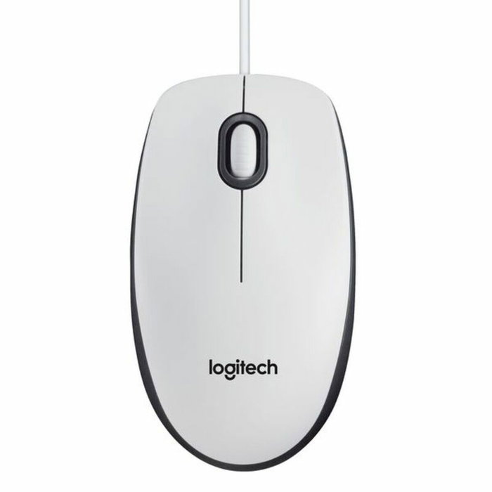 Logitech B100 Ratón Óptico USB Blanco