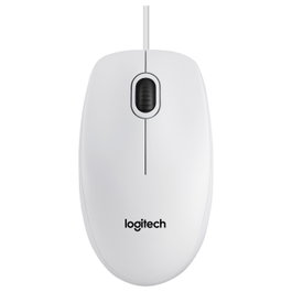 Logitech B100 Ratón Óptico USB Blanco
