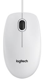 Logitech Ratón Óptico B100 USB Tipo A, Blanco