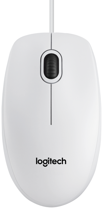 Logitech B100 Ratón Óptico USB Blanco