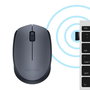 Logitech Ratón Inalámbrico M170 RF Wireless, Alcalino, Gris, Alcance 10m, Compatible Windows y Mac