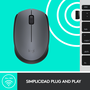 Logitech M170 Ratón Inalámbrico Gris