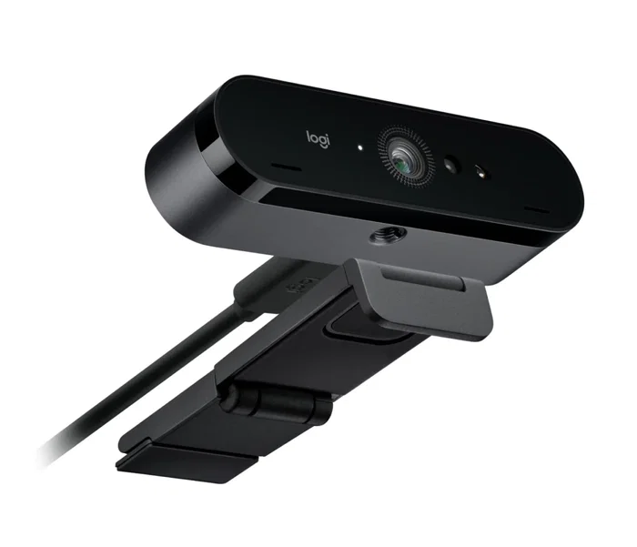 Logitech BRIO Ultra HD Pro Webcam 4K 90° - Cámara Web 13 MP, Zoom Digital 5x, Enfoque Automático, Windows Hello, USB (Negro) - Ref. 960-001106