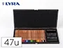 Lyra Set Dibujo Estuche de Madera con 47 Piezas Surtidas Especiales