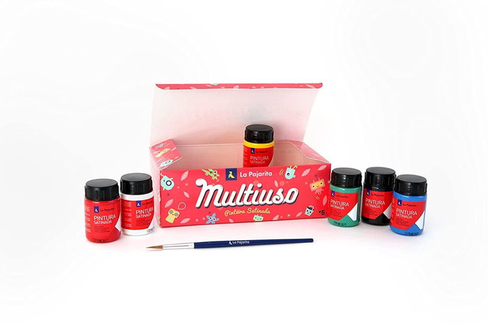 La Pajarita Témpera Escolar Bote 35ml Satinada Kit 6 Unidades Colores Surtidos La Pajarita Témpera Escolar Bote 35ml Satinada Kit 6 Unidades Colores Surtidos