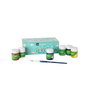 La Pajarita Kit de Pintura para Tela 6 Colores Surtidos con Pincel