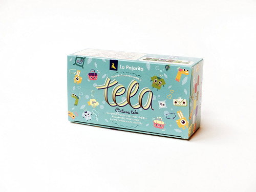 La Pajarita Kit de Pintura para Tela 6 Colores Surtidos con Pincel