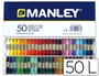 Manley Estuche de 50 Ceras Blandas de Colores Surtidos