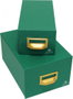 Mariola Fichero de Cartón Forrado Geltex Verde para 500 Fichas (65x95mm)