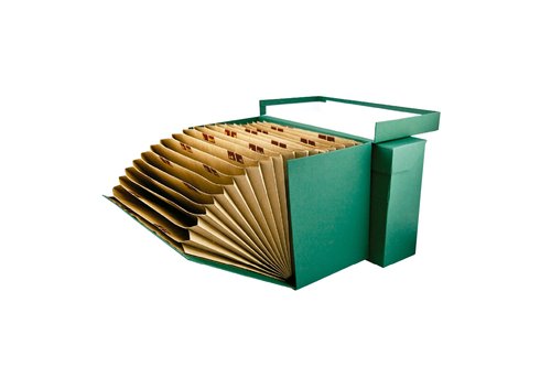 Mariola Caja de Transferencia Folio Verde con Clasificador A-Z/1-31