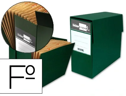 Mariola Caja de Transferencia Folio Verde con Clasificador A-Z/1-31