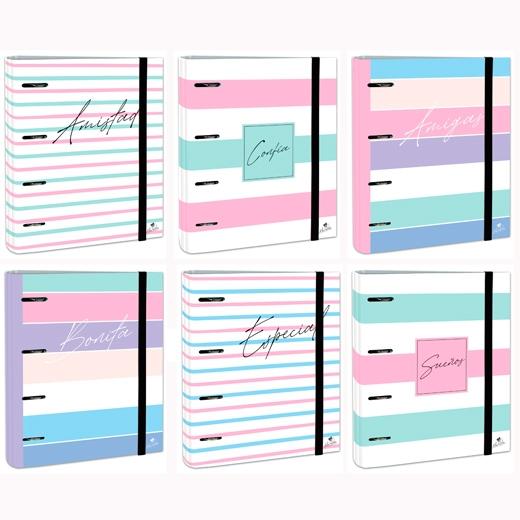 Mariola Carpeta de Anillas Mixtas 4x40 mm Carpeblock con Recambio 100 Hojas y C-Goma, Diseños Surtidos Mariola Carpeta de Anillas Mixtas 4x40 mm Carpeblock con Recambio 100 Hojas y C-Goma, Diseños Surtidos