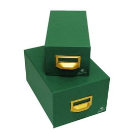 Mariola Fichero de Cartón Forrado Geltex Verde para 500 Fichas