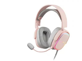 Mars Gaming MHAX Auriculares Gaming Alámbricos Over-Ear RGB Rosa con Micrófono Extraíble - Compatibles con PC, PS4, PS5, Xbox, Nintendo Switch, Smartphone