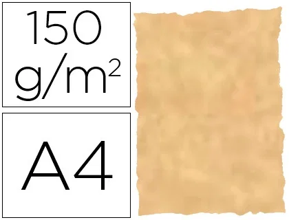 Michel Papel Pergamino Troquelado Ocre A4 150gr Pack 25u
