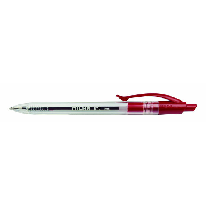 Milan Bolígrafo P1 Cuerpo Transparente Rojo Milan Bolígrafo P1 Cuerpo Transparente Rojo
