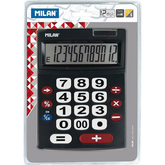 Milan Calculadora Extra-Grande 12 Dígitos Dual Milan Calculadora Extra-Grande 12 Dígitos Dual