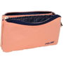 Milan Estuche portatodo 1918 Collection rosa con 3 cremalleras y 5 compartimentos