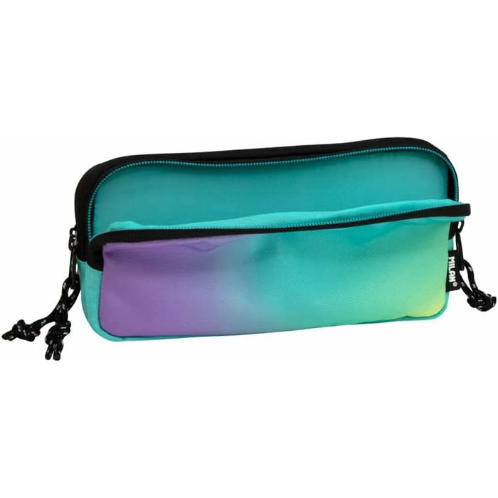 Milán Estuche Portatodo Sunset Verde-lila con 3 Cremalleras Milán Estuche Portatodo Sunset Verde-lila con 3 Cremalleras