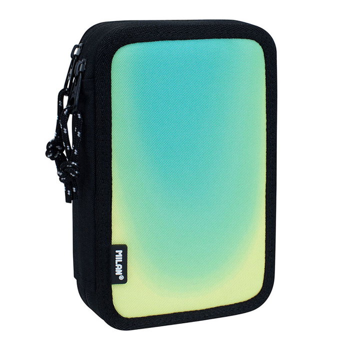 Milan Estuche de 2 Pisos Sunset Negro y Verde con Contenido