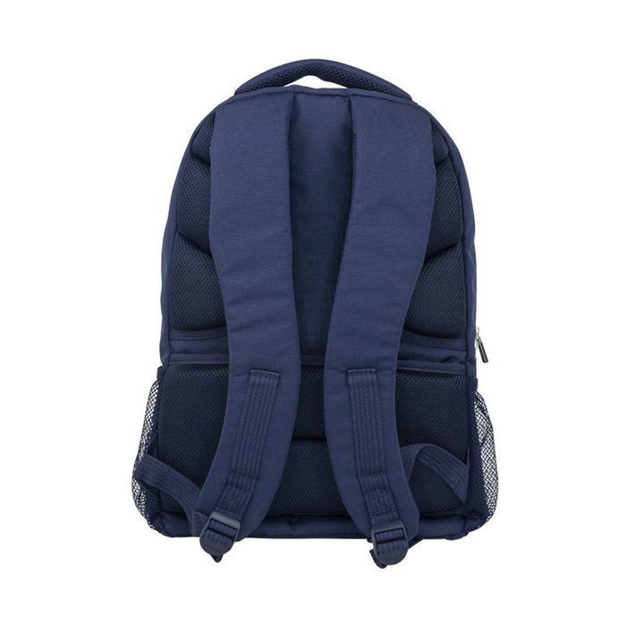 Milán Mochila Escolar Serie 1918 25 L Azul Marino con 4 Cremalleras, Compartimento Portátil y Tejido Resistente