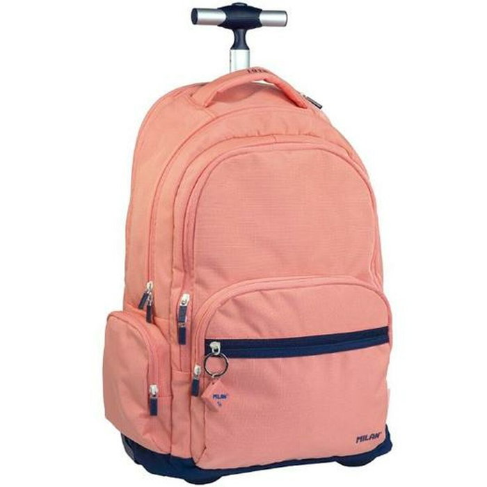 Milan Mochila con Ruedas Serie 1918 Rosa 25 L 6 Cremalleras