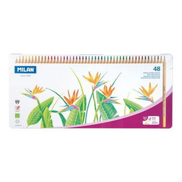 Milan Lápices de Colores Caja Metálica 48 Unidades Mina Gruesa Ø3,5 mm