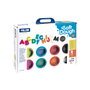 Milán Kit de Pasta Blanda Soft Dough con Abecedario y 8 Botes de Colores