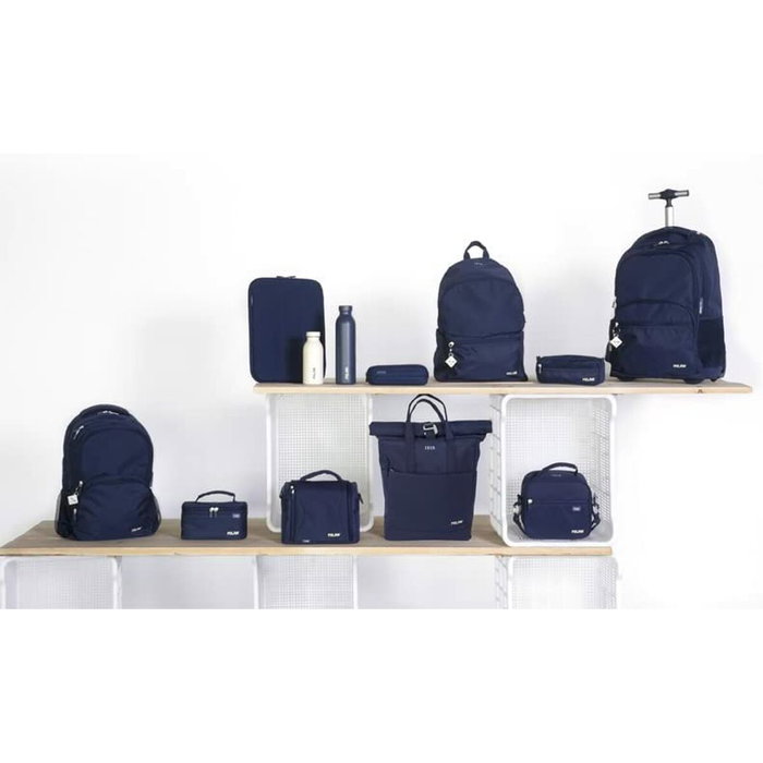 Milan Mochila Urbana Serie 1918 con Cierre Enrollable 10 L Azul Marino
